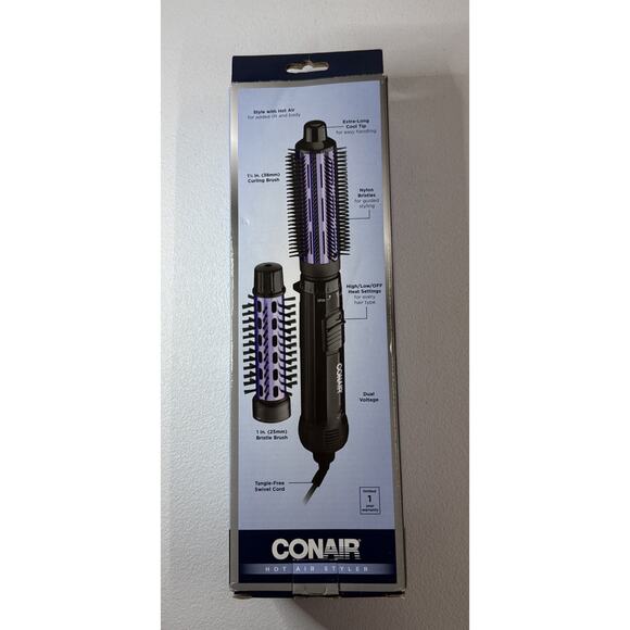 Conair 2 in 1 Hot Air Brush Curling Iron Combo Hair Dryer 1"- 1½" - Picture 7 of 9